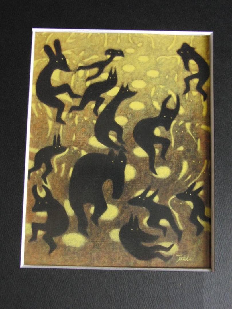 藤井たてき、【森の組曲60番】、希少な額装用画集より、新品額装付