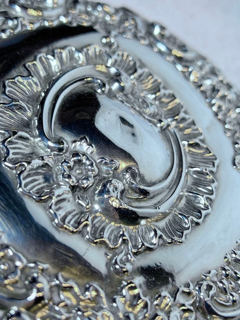 英国製　アンティーク　手鏡　ミラー　イギリス　antique silver