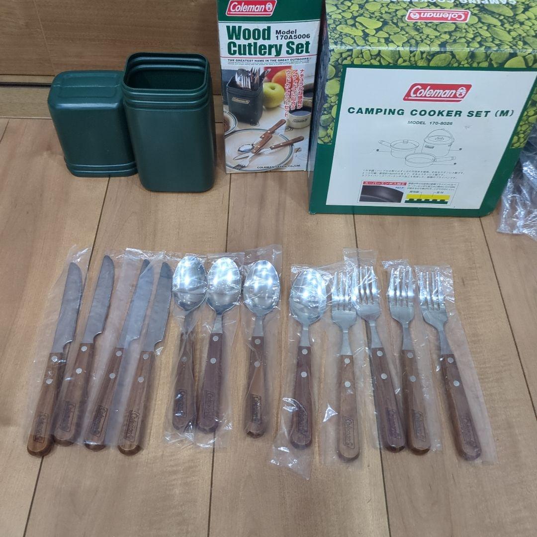 Coleman アウトドア スタッキング クッカー M　カトラリーセット未使用品