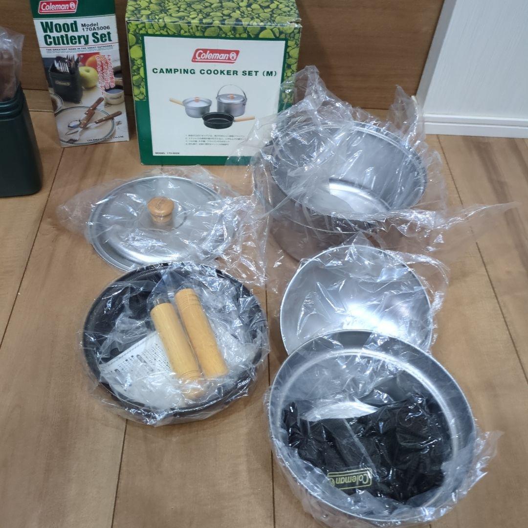 Coleman アウトドア スタッキング クッカー M　カトラリーセット未使用品