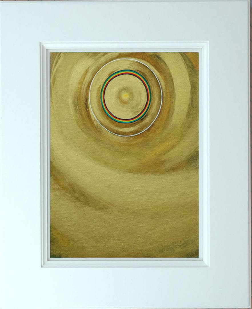 油絵 菅家令子 絵 絵画インテリア額付(白) F6-G262023 風景祈り希望