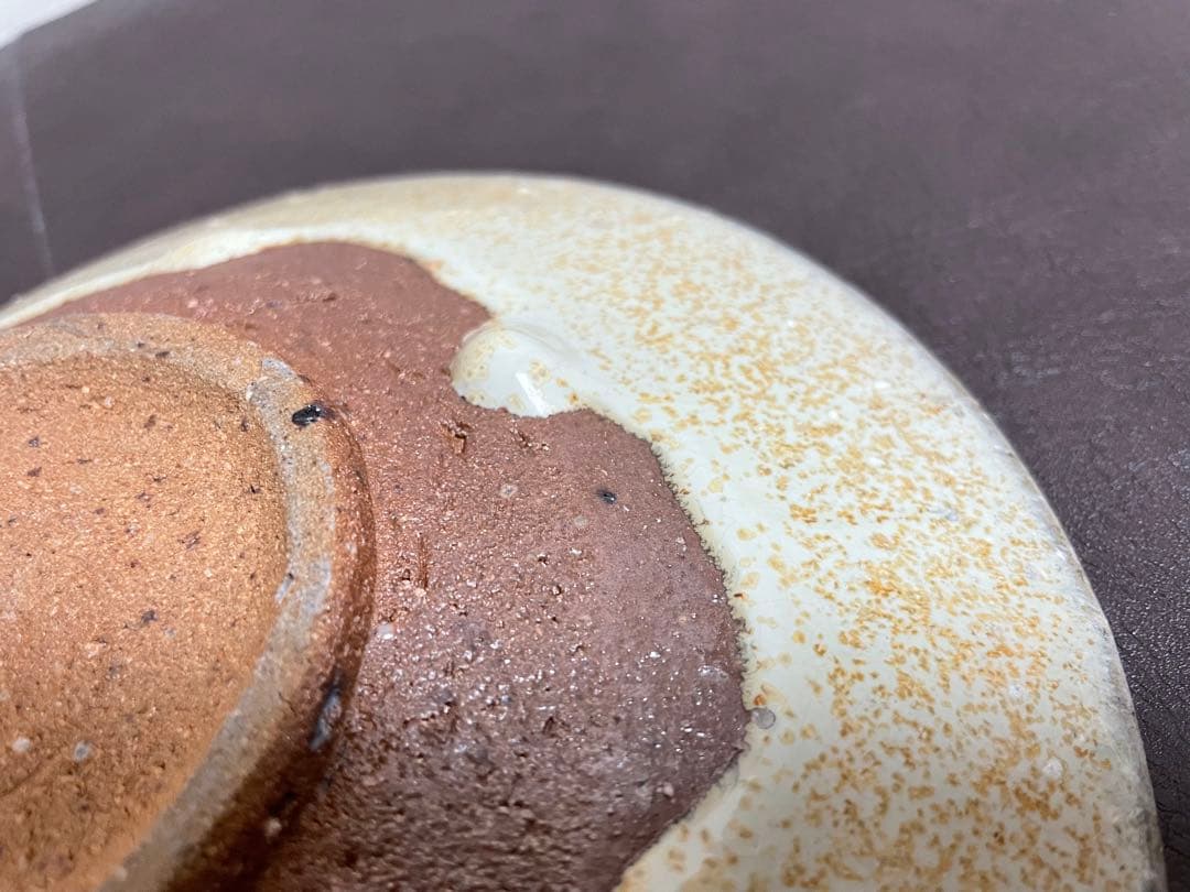 西岡小十　絵斑唐津皿　唐津焼　中皿