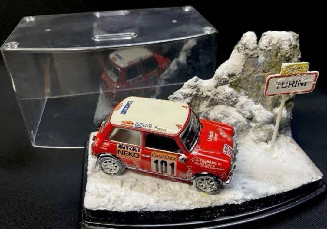 MiniCooper1/24フジミ1.3iモンテカルロ1994 ジオラマケース付