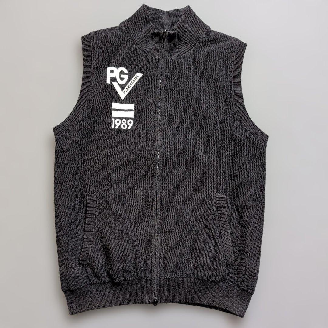 【美品】パーリーゲイツゴルフ　ナイロン　ニット　リバーシブルフルジップベスト