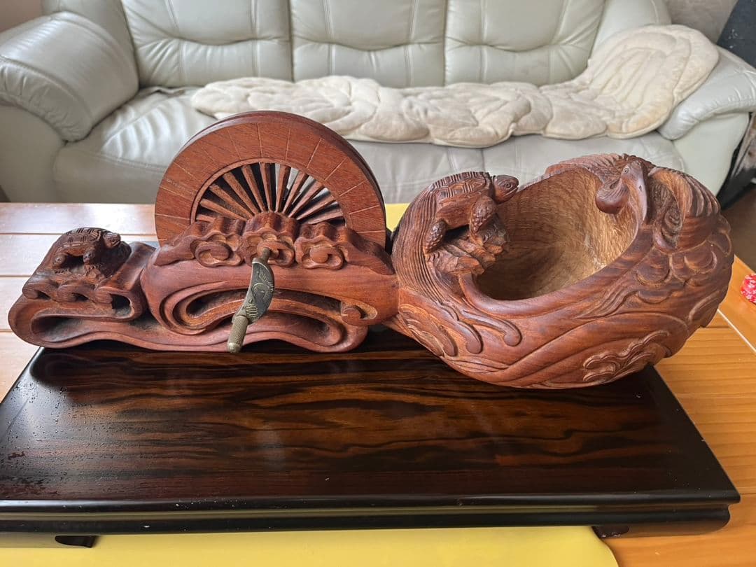 墨壺　壺孝作　鶴亀　大工道具　工芸品