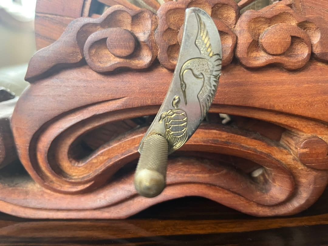 墨壺　壺孝作　鶴亀　大工道具　工芸品