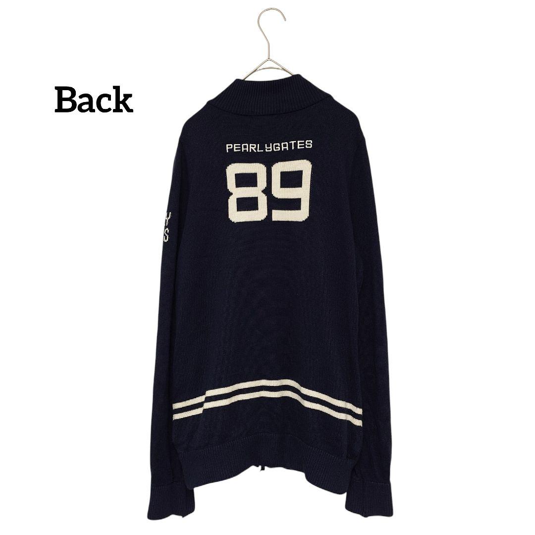 【PEARLY GATES パーリーゲイツ】ジップアップニット 濃紺 サイズ2