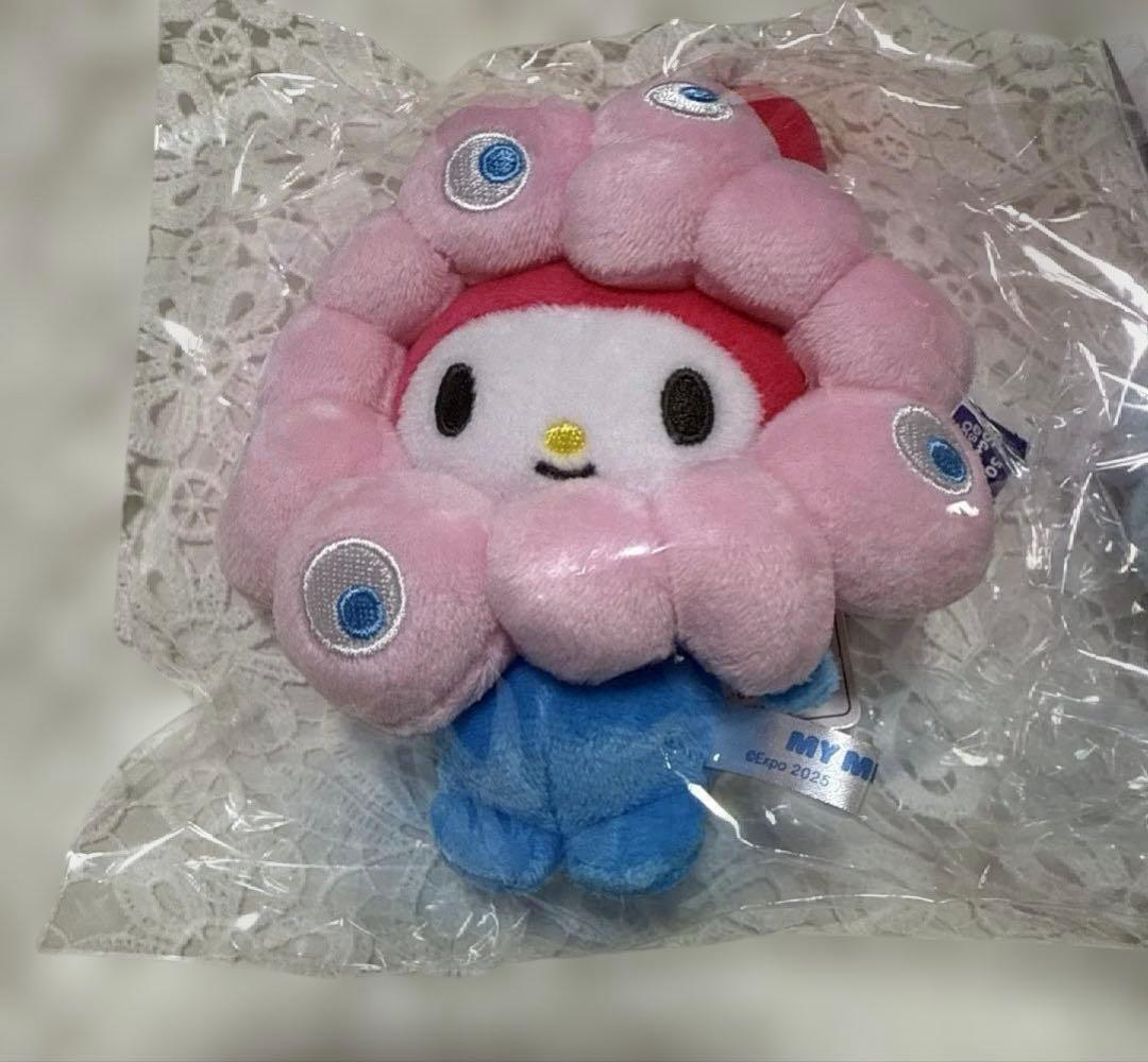 【新品】関西万博購入　カラビナ付サンリオ なりきりマイメロとシナモロール