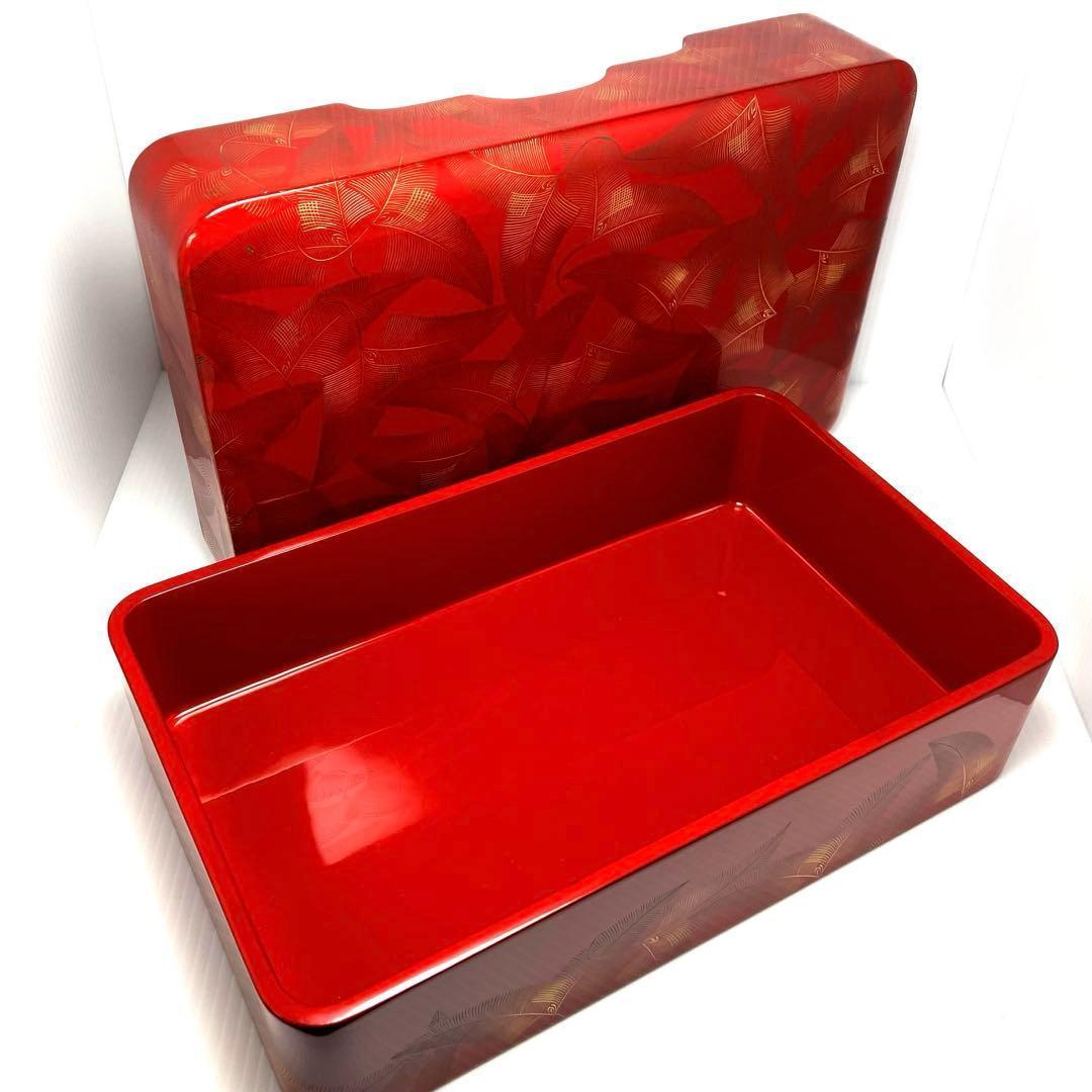 新品未使用 輪島塗 沈金 漆器 文庫 文箱 霧箱 説明書 箱 伝統工芸 赤