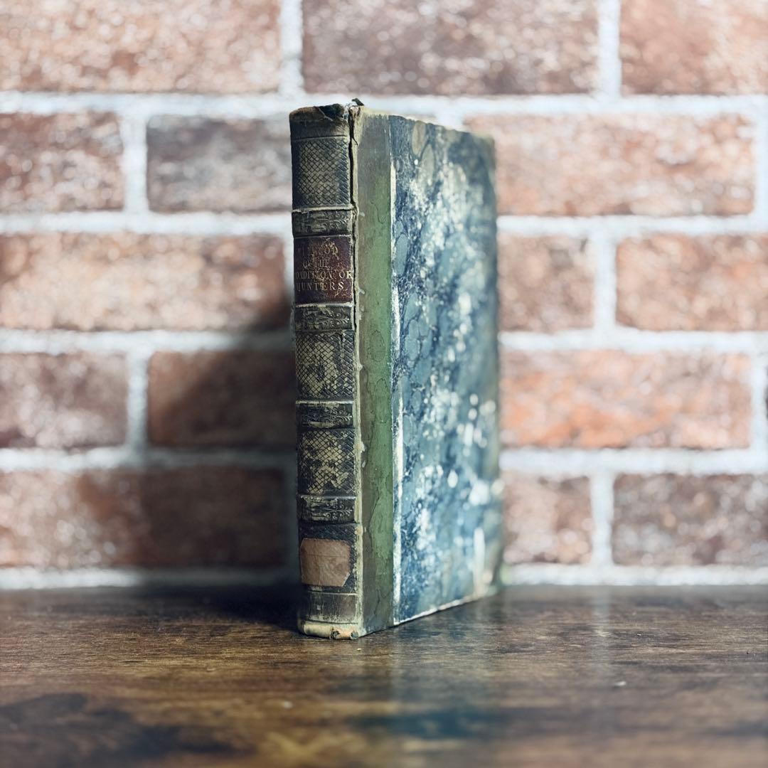 古い革装丁の洋書【5set】 古書　アンティーク ゴールド装飾　インテリア