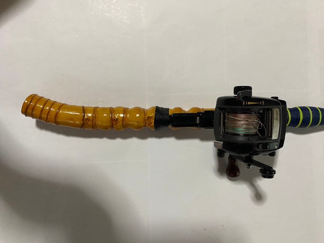 穴釣り竿 伊勢海老竿 ハンドメイド ロッド 布袋竹 テトラ 和竿 漆塗 研ぎ出し