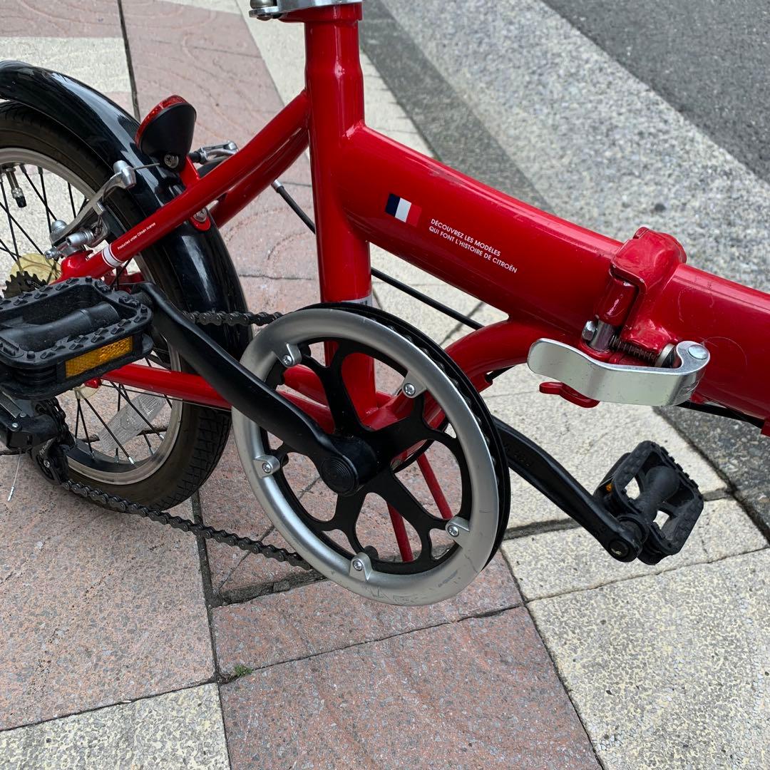 シトロエン　折りたたみ自転車　赤　変速あり　16インチ