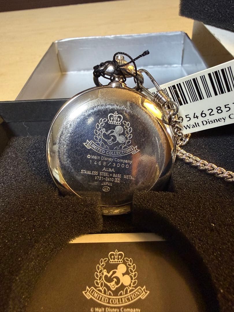 ディズニーALBA懐中時計ミッキーマウス限定3000個 シリアル入 箱・説明書付