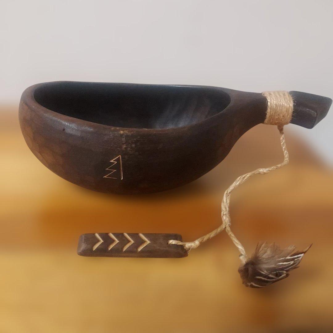 ククサ　木製カップ　キャンプ　アウトドア