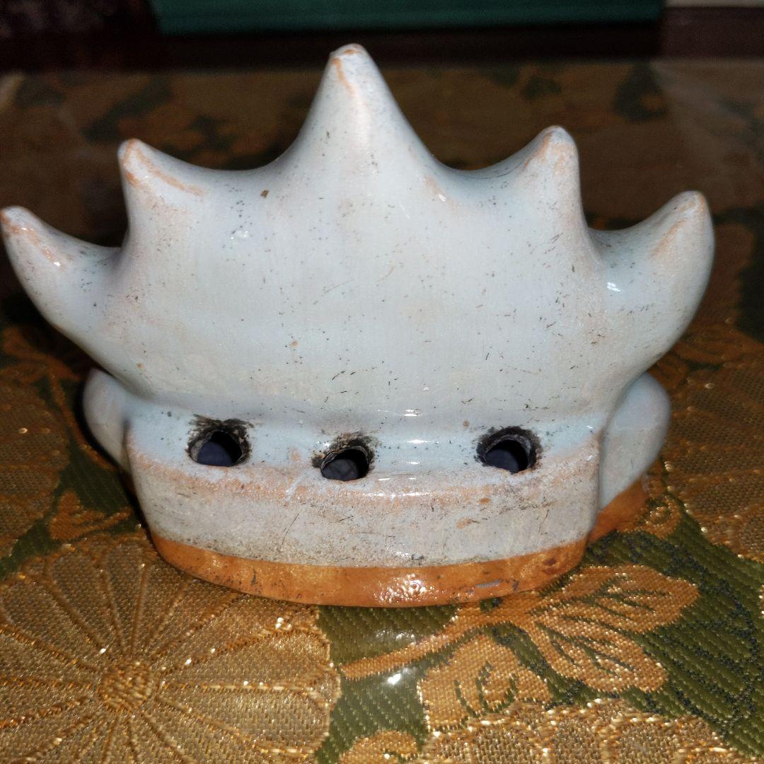 【最終価格】中国　蝙蝠図筆架　筆立　蝋印付　時代品