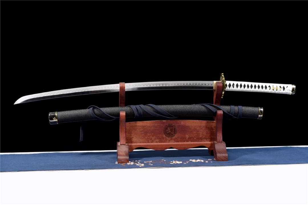 T 10焼刃釘字紋三色研武士刀『鬼泣5閻魔刀』 居合刀 斬馬刀 龍泉剣