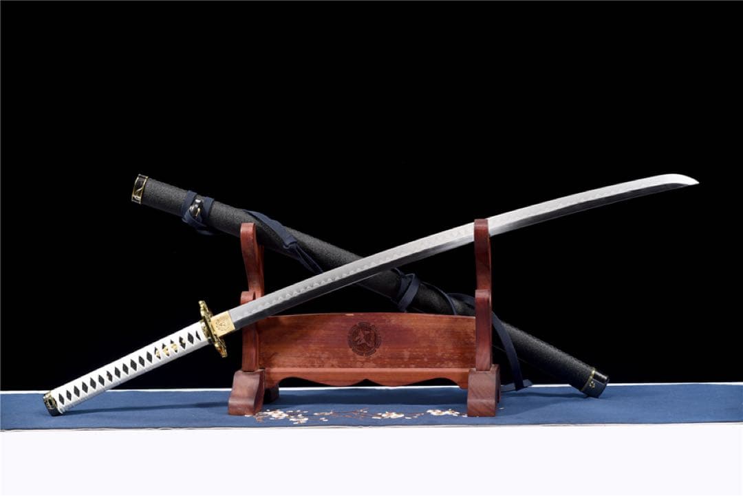 T 10焼刃釘字紋三色研武士刀『鬼泣5閻魔刀』 居合刀 斬馬刀 龍泉剣