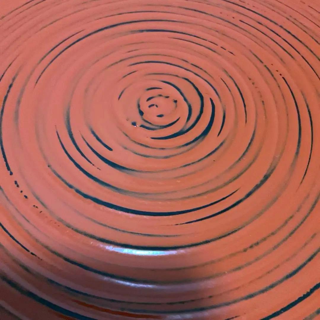 象彦　根来ロクロ　丸盆　目