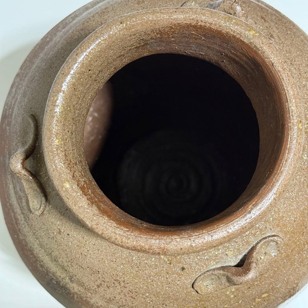 古備前 備前焼 壺 三耳壺 胴陶印