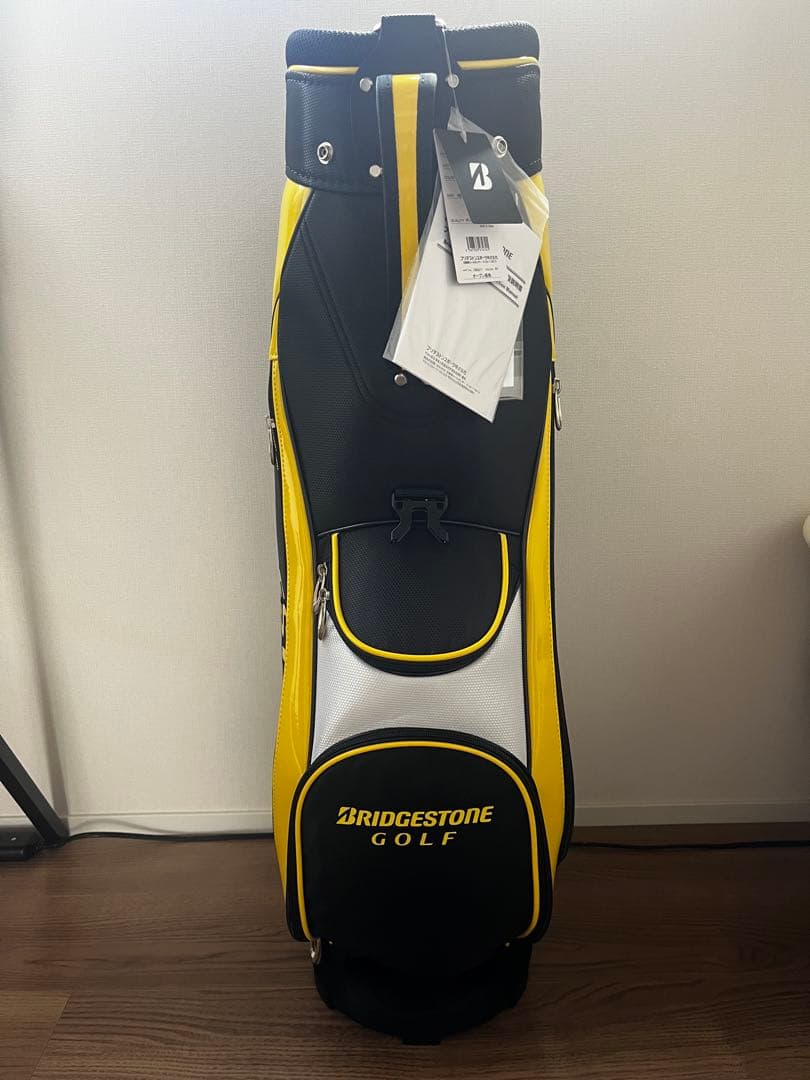 【智太郎】BRIDGESTONE ゴルフバッグ 黒/黄/白