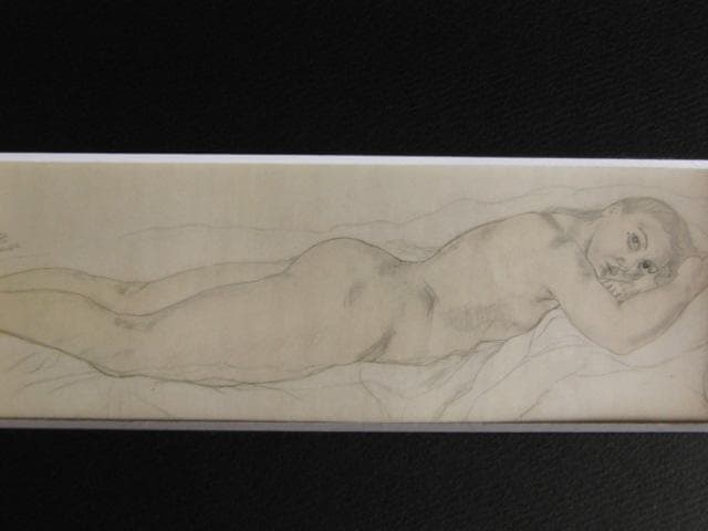 藤田嗣治、横たわる裸婦、希少な画集より、新品高級額・額装付