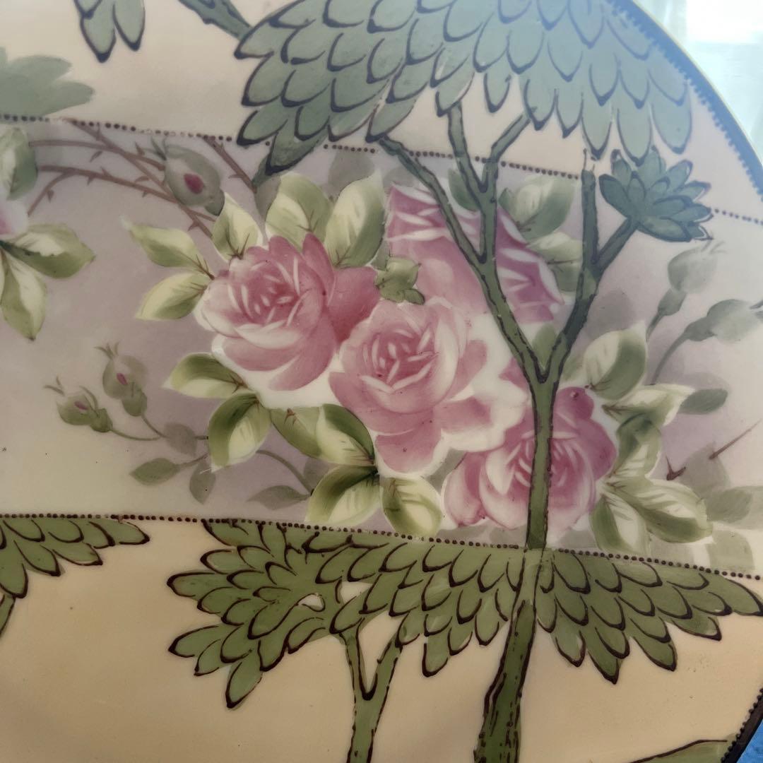 オールドノリタケ絵皿、ハンドペイント