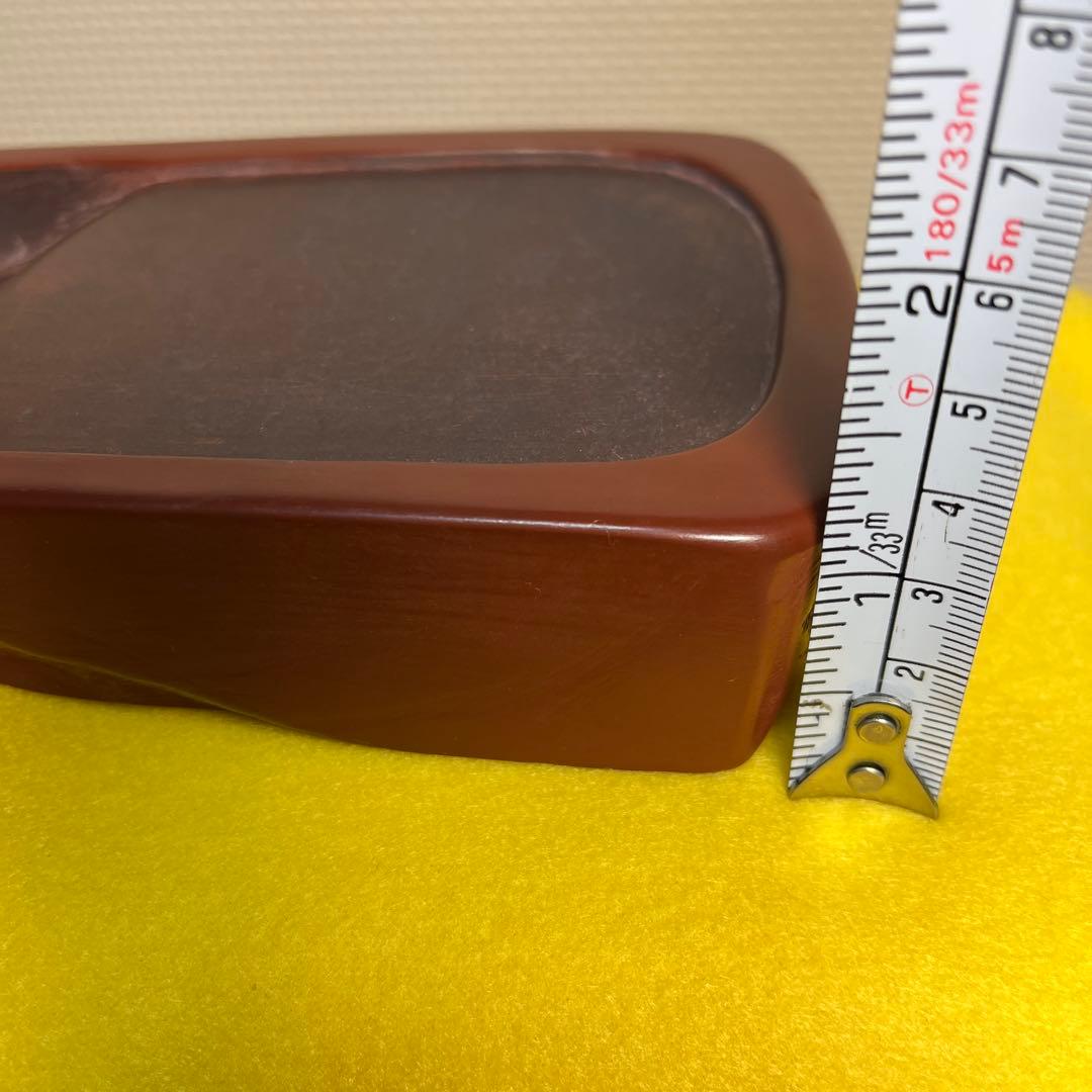 ⭕️希少　岩手県　紫雲硯　自然硯　佐藤幸雄　美品　35mm分厚い　海深い