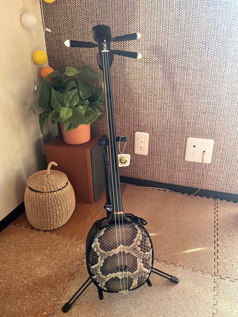 沖縄　伝統工芸士製作三線　カミゲン一枚貼り(本張)(製作証明あり)