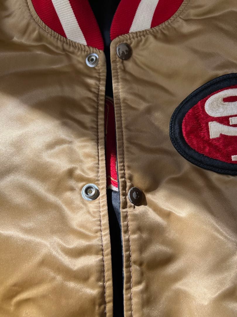 NFL 49ers　90sリバーシブル スタジャン　スターター製　Lサイズ