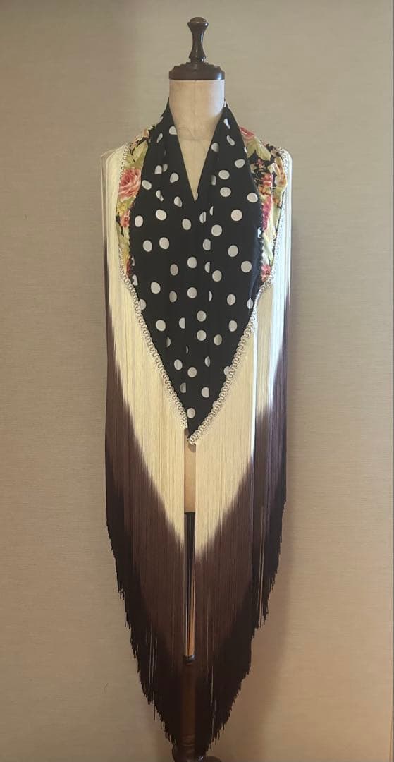 値下げ！茶系ロンググラデーションフレコ フラメンコ 衣装シージョフリンジ