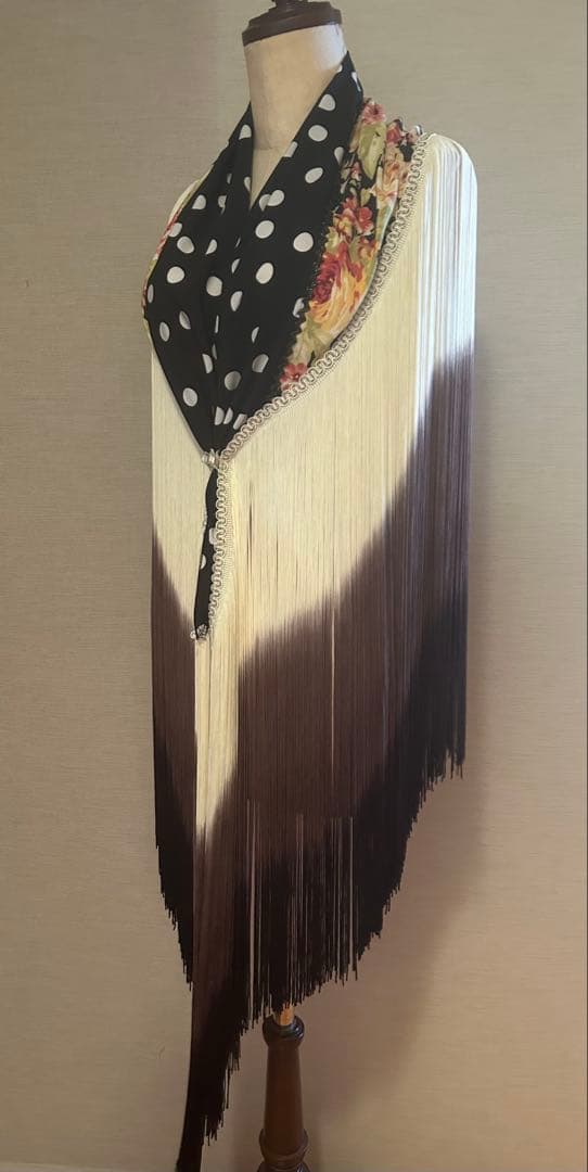 値下げ！茶系ロンググラデーションフレコ フラメンコ 衣装シージョフリンジ