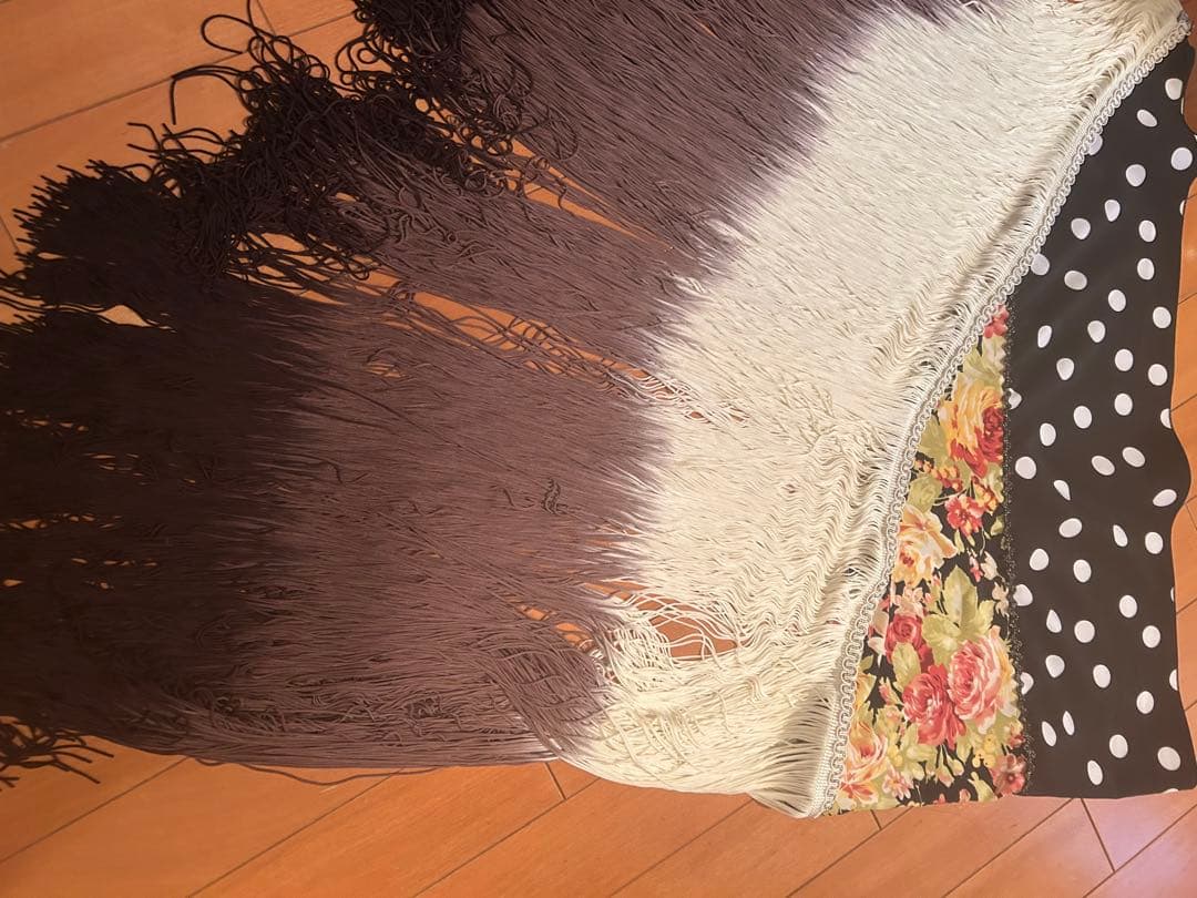 値下げ！茶系ロンググラデーションフレコ フラメンコ 衣装シージョフリンジ