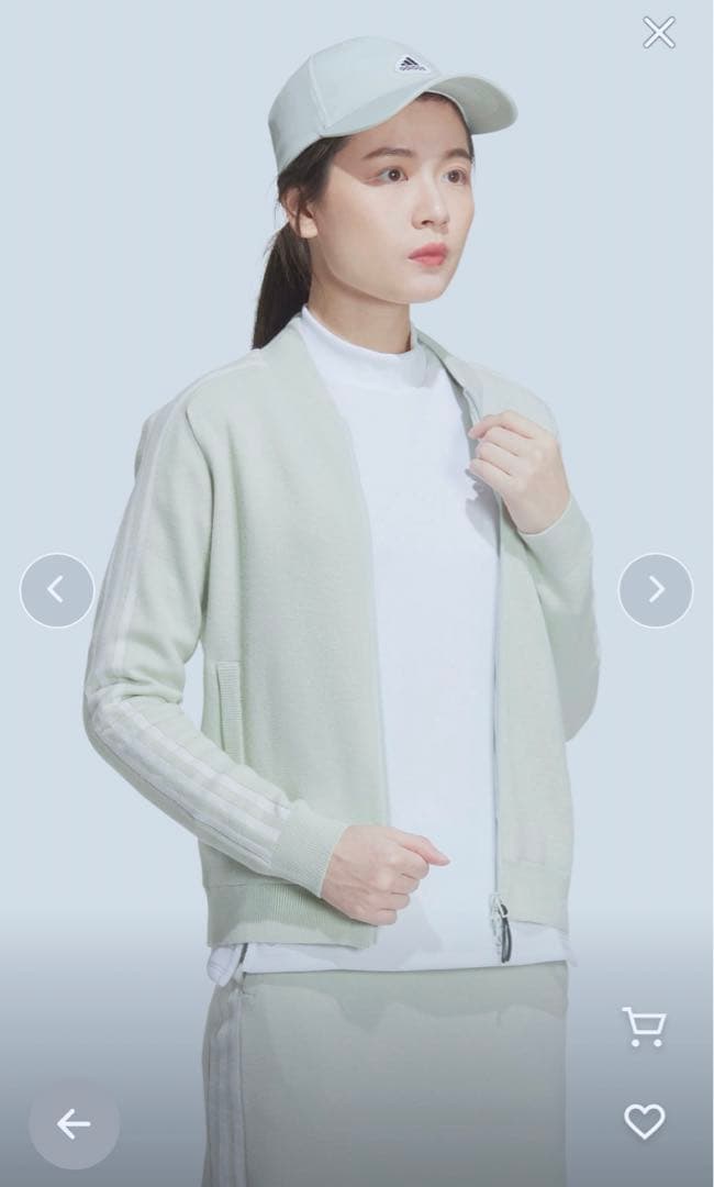 新品　adidas golf アディダス　スリーストライプス　ジャージ　グリーン