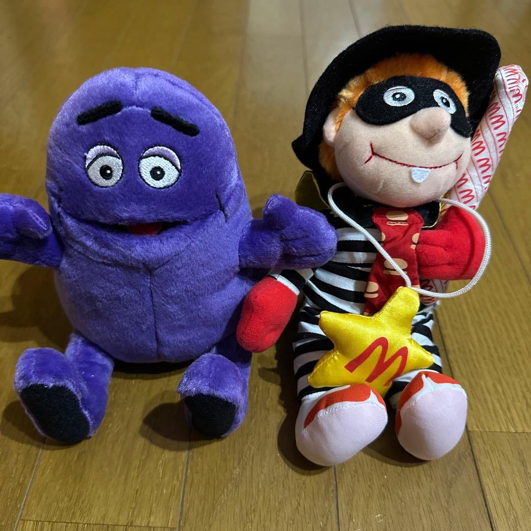 【希少】1999年　マクドナルド　グリマス＆ハンバーグラー　ぬいぐるみ