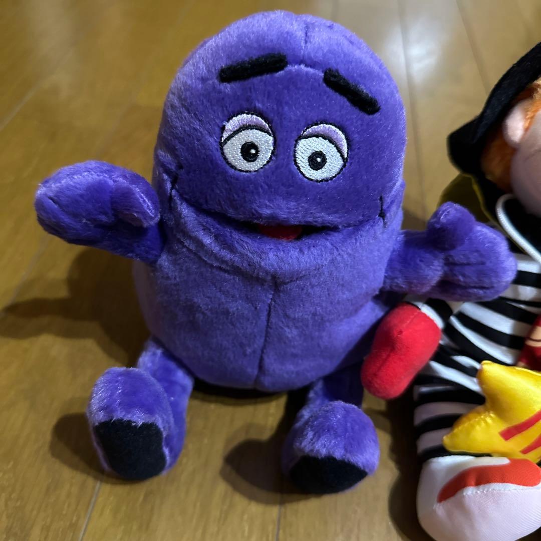 【希少】1999年　マクドナルド　グリマス＆ハンバーグラー　ぬいぐるみ