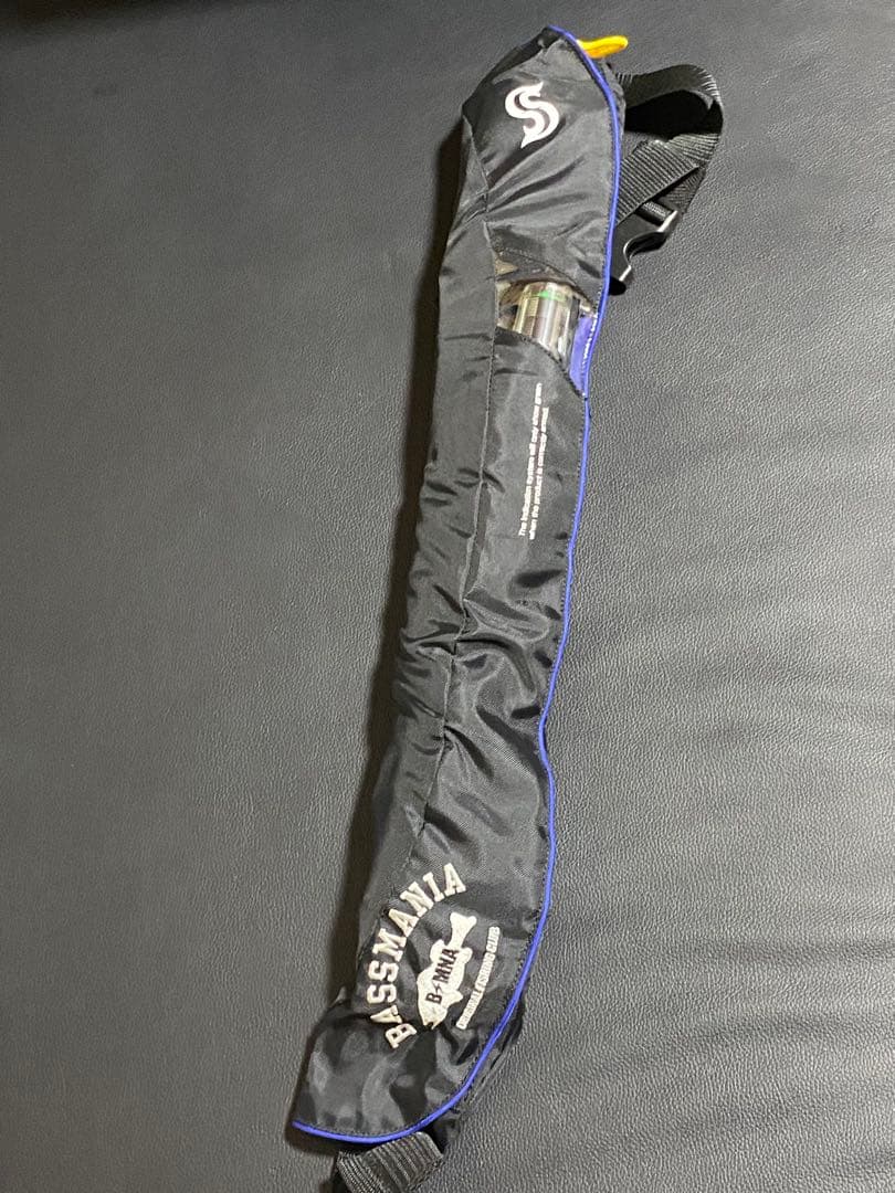 ★バスマニア膨張式ライフジャケット ブルーストーム bassmaniaロゴ刺繍★