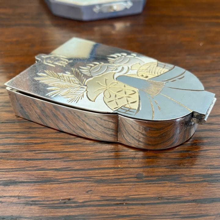 専用　生駒時計店製純銀　宝船　蓋物　楊枝入れ　ボンボニエール　1932年　箱付き