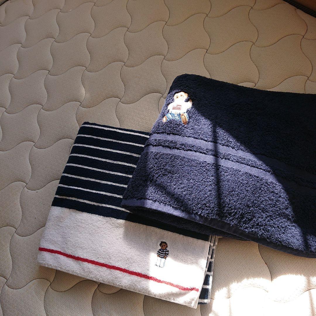 ラルフローレン　②ポロベア刺しゅう入りバスタオル　2枚セット