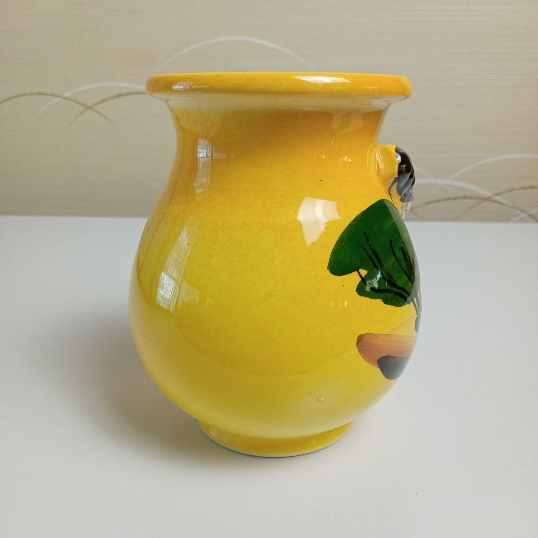 ビンテージ　フランス　エクサンプロヴァンス　花瓶　蝉 E−595