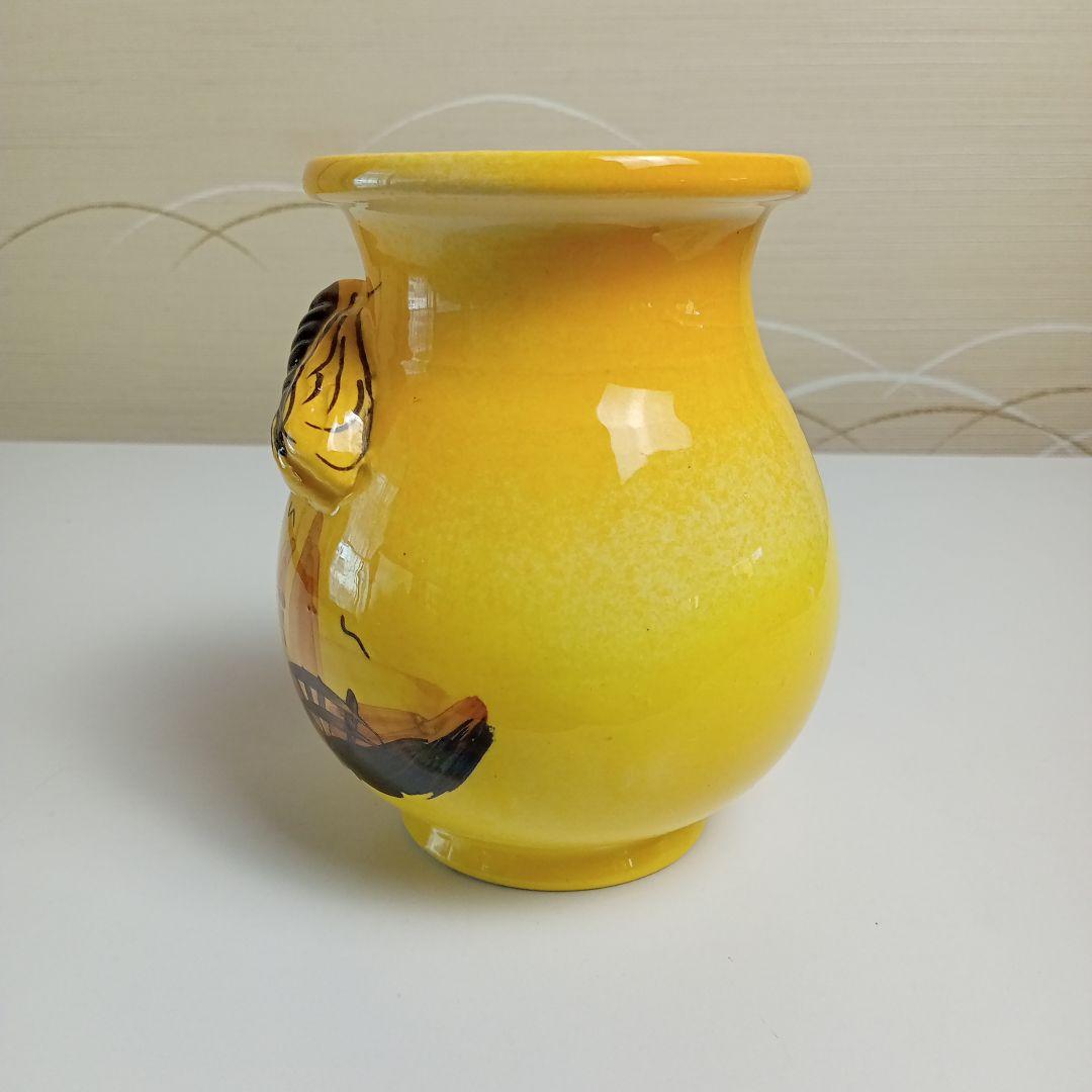 ビンテージ　フランス　エクサンプロヴァンス　花瓶　蝉 E−595