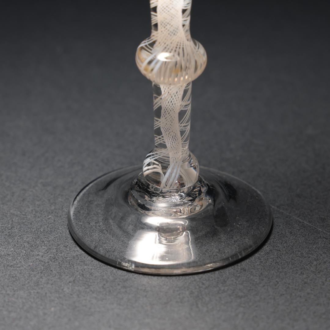 アンティークグラス　ジャコバイト　バラと蝶　ツイストステム　R1539ダI