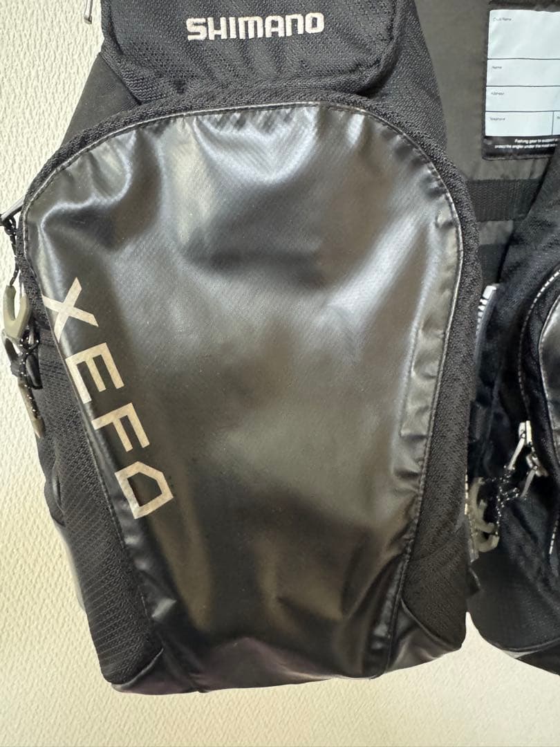 美品SHIMANO XEFO フィッシングベスト ブラック