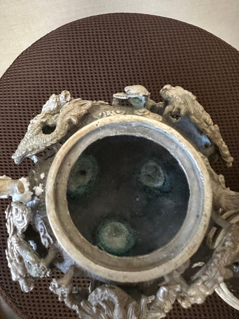 九つの龍の香炉 骨董品