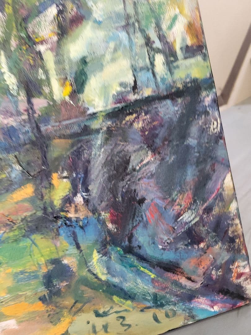 抽象的な油彩風景画