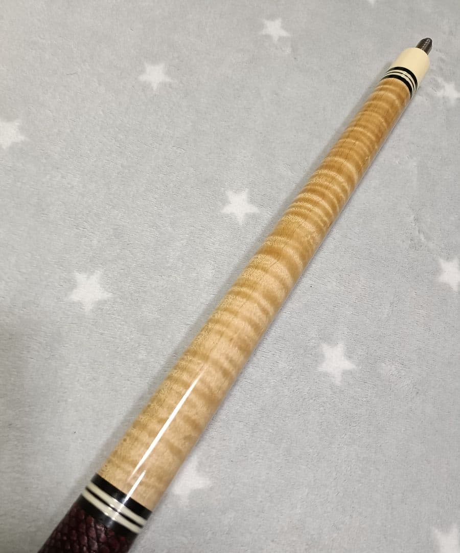 ★極美品★LAMBROS★極美カーリーメイプル★ランブロス★リザード革巻★