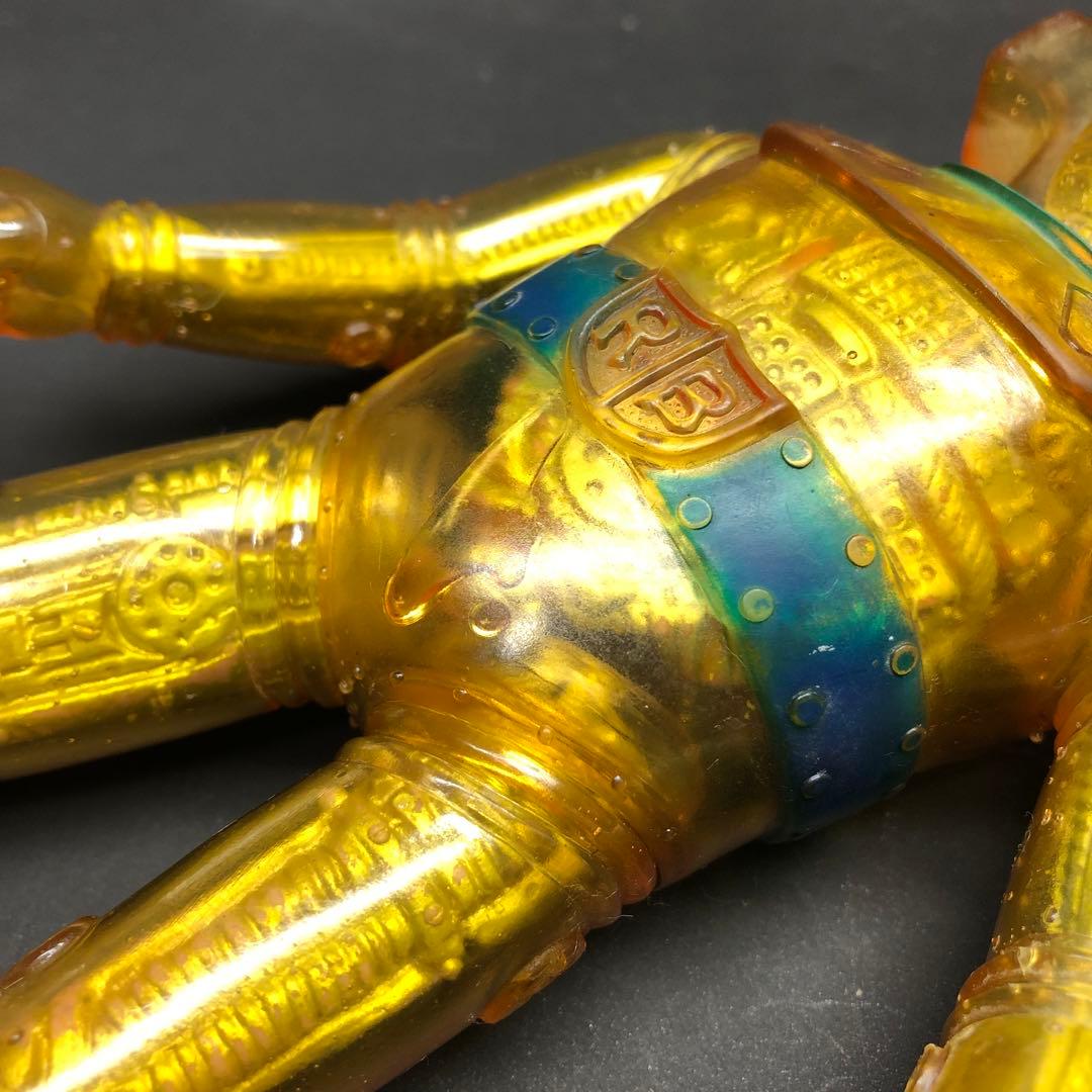 当時物ブルマァク　レッドバロン　ソフビ　記名あり　昭和レトロ　クリアー　ロボット