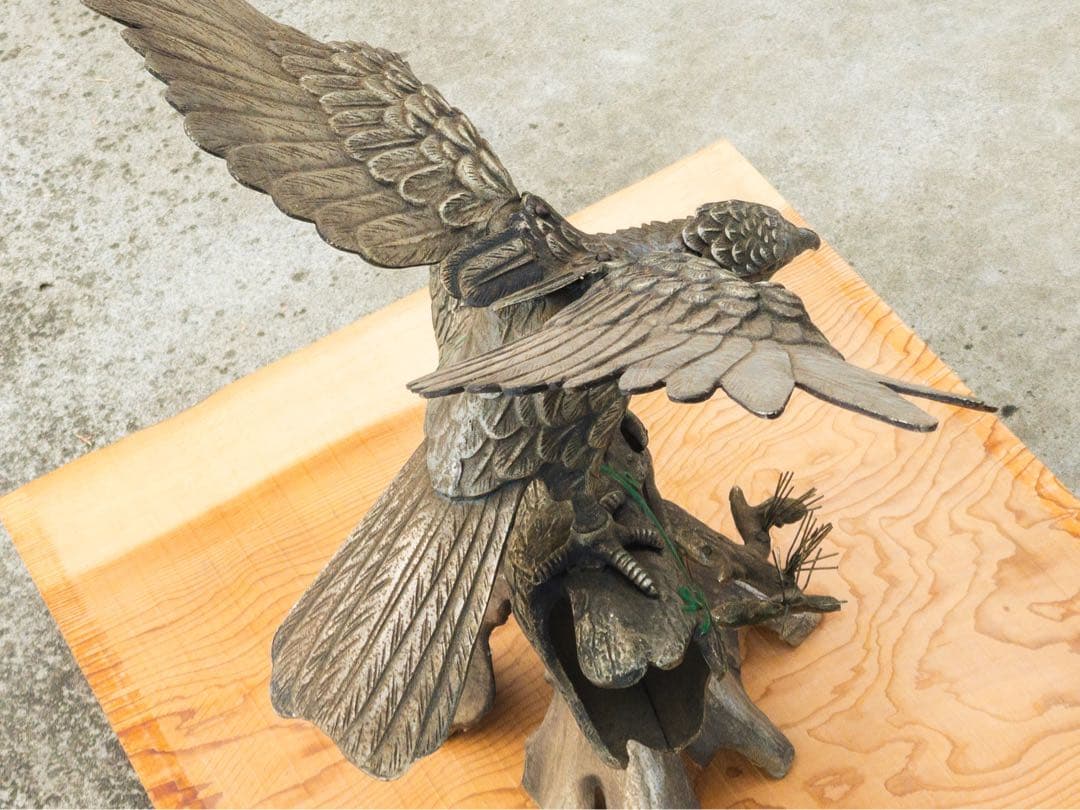 猛禽類鉄彫刻 鷹 鷲 置物