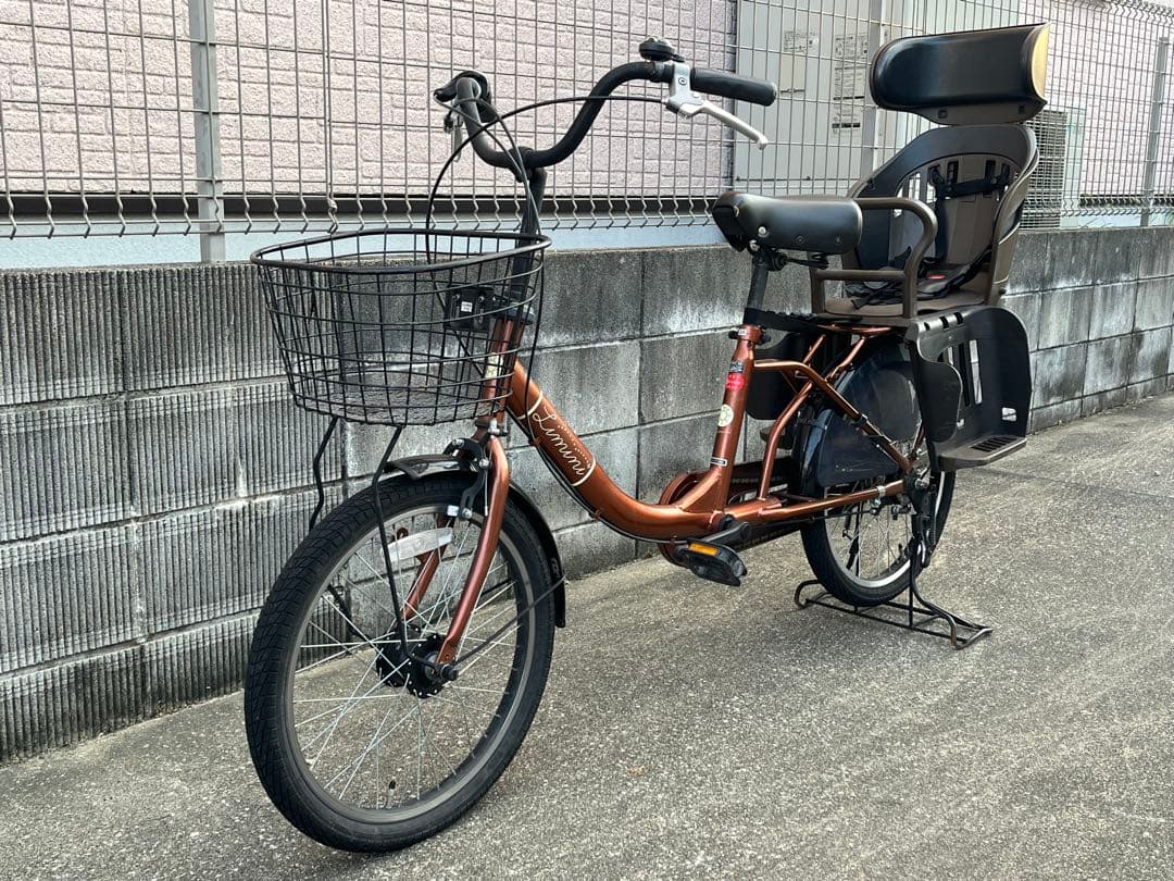 【引き取り限定】　非電動　子供乗せ自転車　limini+ ブラウン