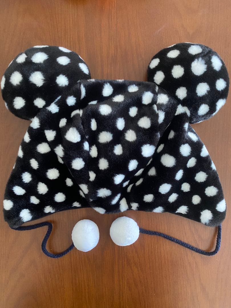 ディズニー ファンキャップ ミニー ドット 水玉 ブラック