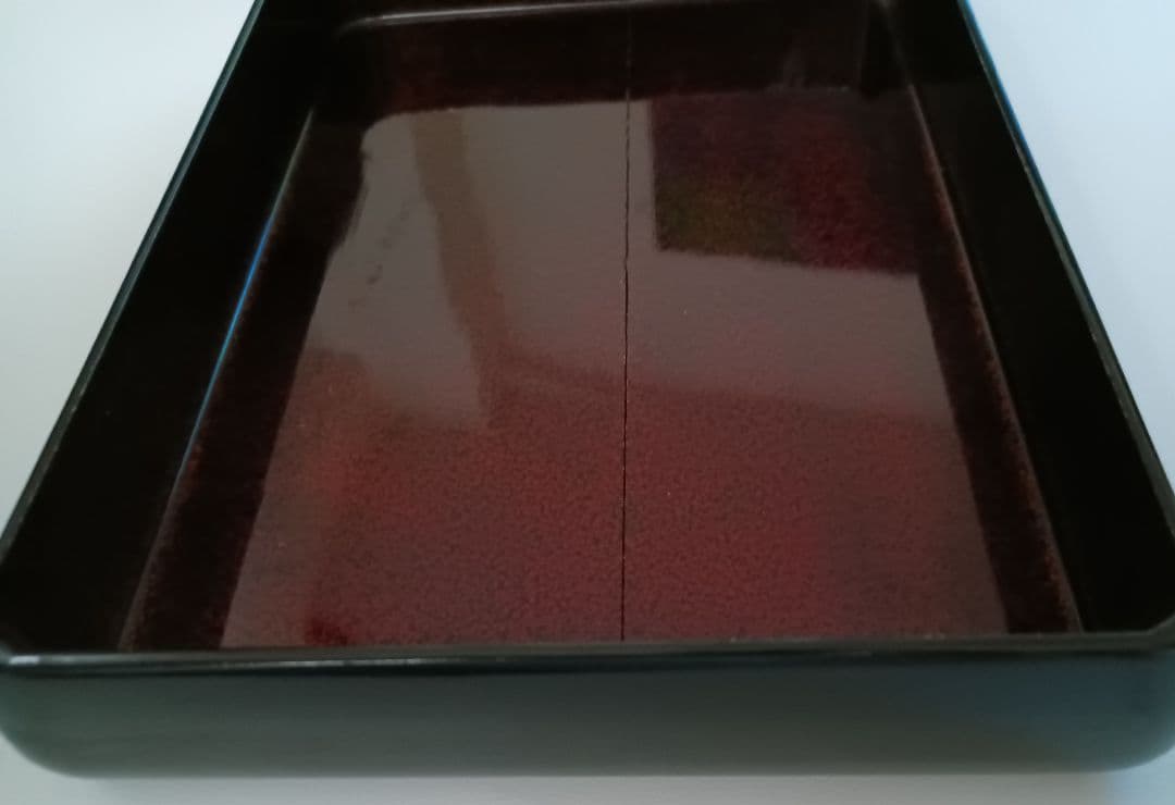 【本漆塗本蒔絵公家の図】江戸末期　総梨地硯箱➕️古硯【程君房】古黒仙入文　美術品